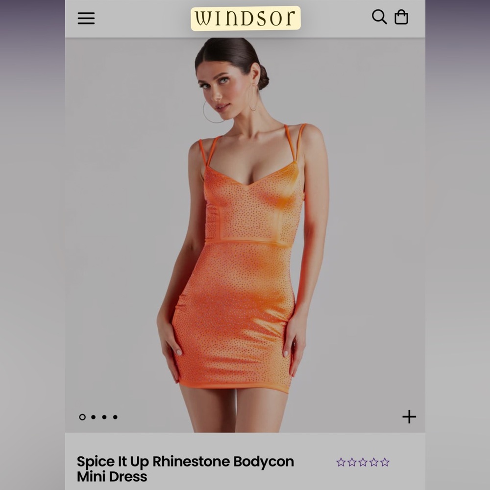 Windsor Spice It Up Rhinestone Bodycon Mini Dress